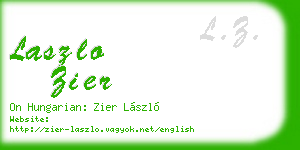 laszlo zier business card